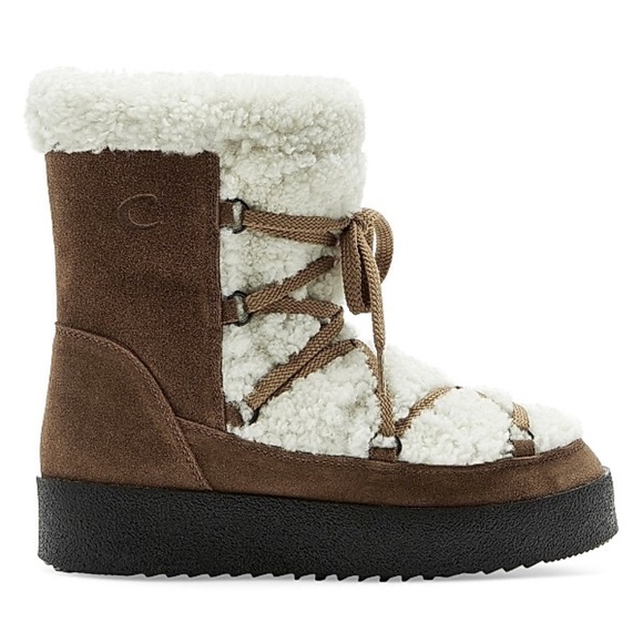 La Canadienne  Eloise Shearling & Leather Winter Boots 38 - Picture 1 of 16
